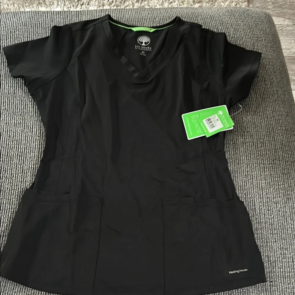 Healing Hands Black Scrub Set - Picture 7 of 10